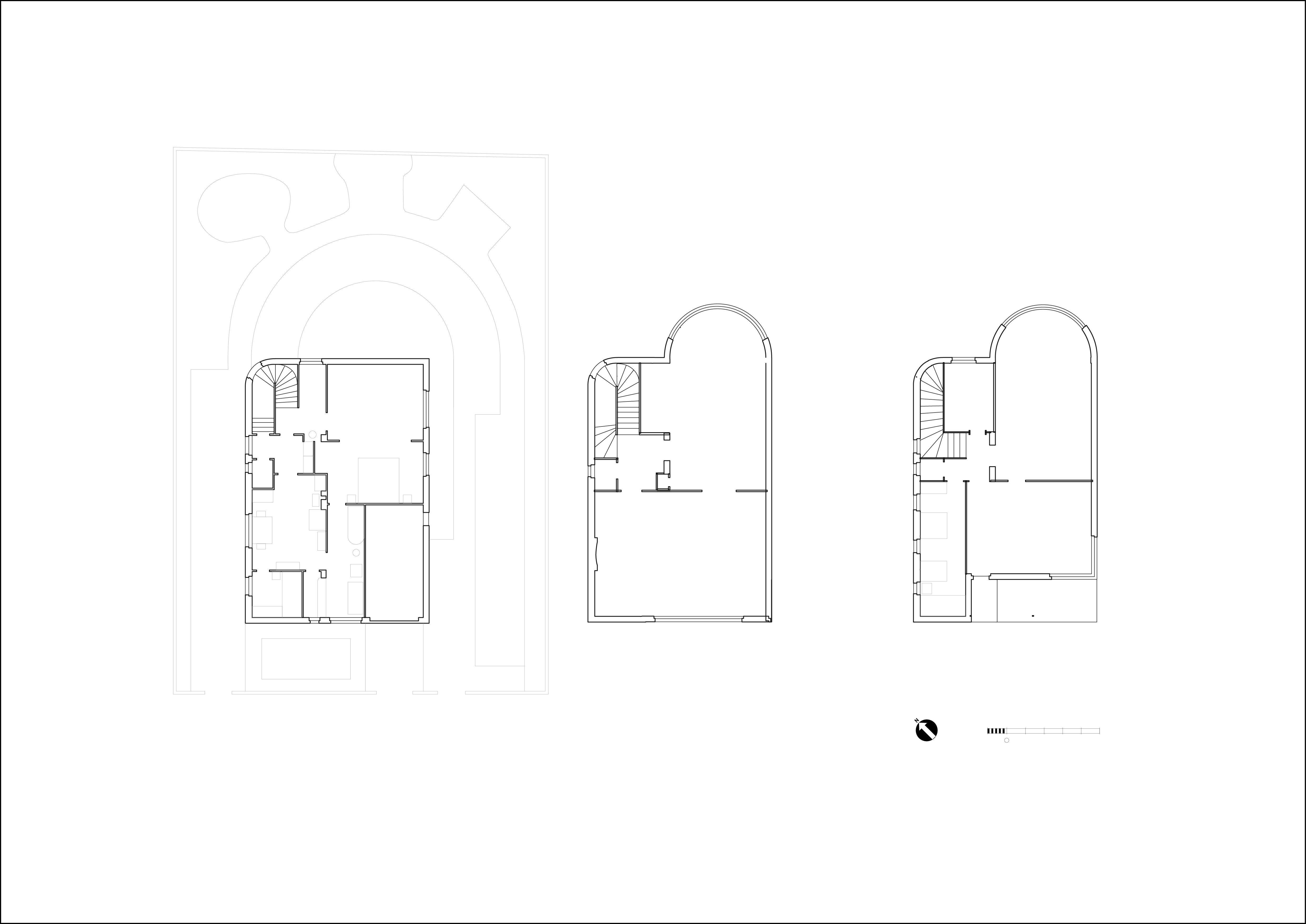 Groundfloor, first floor and second floor